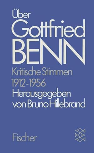 Seller image for ber Gottfried Benn: Kritische Stimmen 1912-1956 for sale by Smartbuy