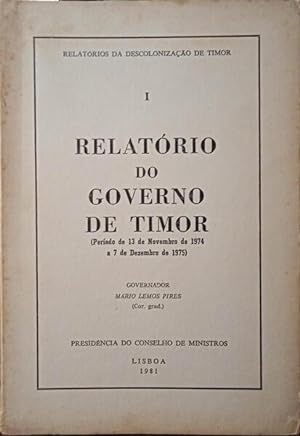 RELATÓRIO DO GOVERNO DE TIMOR.