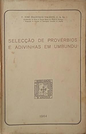 Seller image for SELECO DE PROVRBIOS E ADIVINHAS EM UMBUNDU. for sale by Livraria Castro e Silva