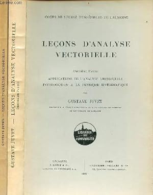 Image du vendeur pour Leons d'analyse vectorielle - 2 volumes - Premire partie + deuxime partie. mis en vente par Le-Livre