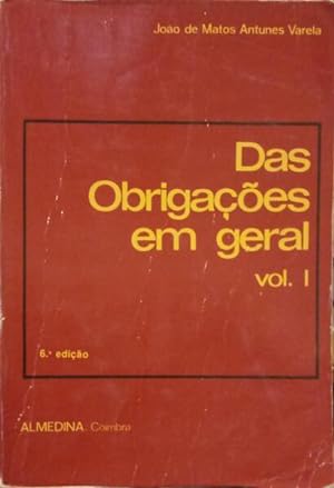 Seller image for DAS OBRIGAES EM GERAL, VOLUME I. [6. EDIO] for sale by Livraria Castro e Silva