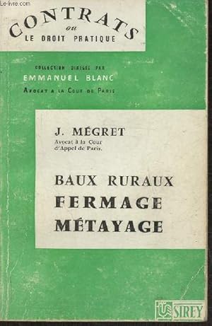 Image du vendeur pour Baux  ferme et  mtayage mis en vente par Le-Livre