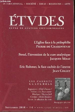 Bild des Verkufers fr Etudes, revue de culture contemporaine n4133(Tome 413, n3)- Septembre 2010-Sommaire: Banques europennes: un espoir venant d'Asie? par Gal Giraud- Le Chinafrique, mythes et ralit par Angs Andrsy, Jean-Franois Marteau- L'Egypte  l'heure de la succ zum Verkauf von Le-Livre