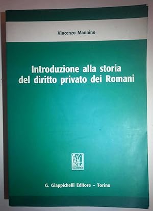 Introduzione alla storia del diritto privato dei romani