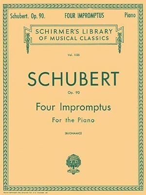 Imagen del vendedor de 4 Impromptus, Op. 90 : Schirmer Library of Classics Volume 1125 Piano Solo a la venta por Smartbuy