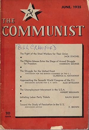 Seller image for The Communist, June 1935, Vol. XIV, No. 6 for sale by Kenneth Mallory Bookseller ABAA