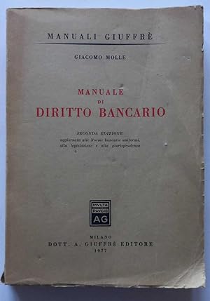 Seller image for Manuale di Diritto Bancario for sale by librisaggi