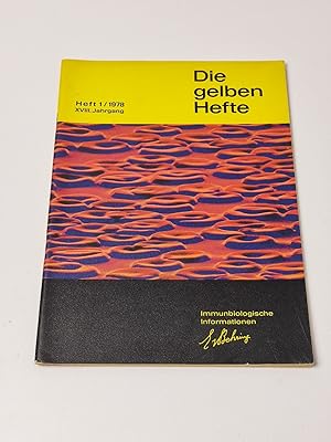 Die gelben Hefte. Immunbiologische Information - Heft 1 / 1978