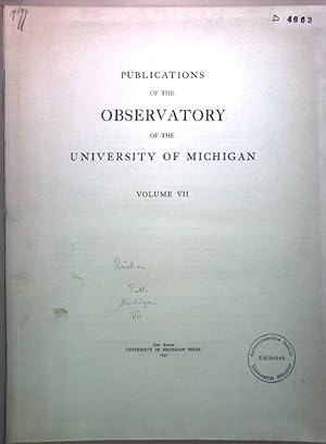 Publications of the Observatory of the University of Michigan: VOL.VII.