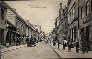 Ansichtskarte / Postkarte Tschernjachowsk Insterburg Ostpreußen, Königsberger Straße, Geschäfte, ...