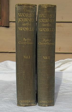 Image du vendeur pour The Worst Journey In The World. Antarctic 1910-1913 -- 1922 FIRST UK EDITION TWO VOLUMES -- WITH Real Photo of Cherry-Garrard mis en vente par JP MOUNTAIN BOOKS