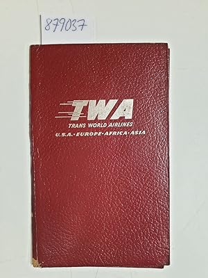 TWA Trans World Airlines U.S.A. Europe Africa Asia - Flugticket-Etui, Reisehülle Boarding pass cover