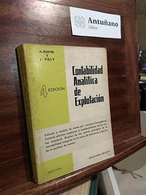Seller image for Contabilidad analtica de explotacin for sale by Libros Antuano
