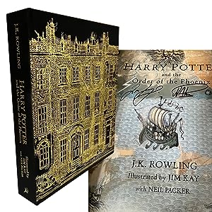 Imagen del vendedor de J.K. Rowling "Harry Potter And The Order Of The Phoenix" Signed Deluxe Artist Illustrated Edition, Slipcased [As New] a la venta por veryfinebooks
