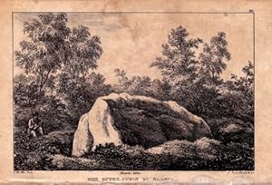 Sasel - Der Opfer-Stein zu Sasel. Lithographie von J.E.Marston bei Speckter & Co.,