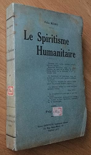 Imagen del vendedor de Le spiritisme humanitaire a la venta por Les Livres du Pont-Neuf