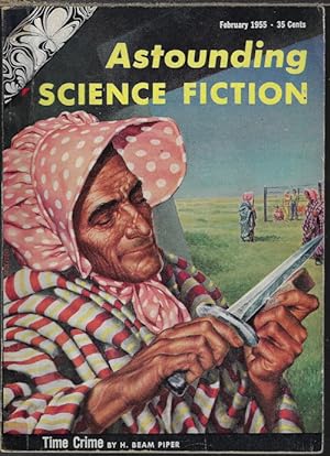 Imagen del vendedor de ASTOUNDING Science Fiction: February, Feb. 1955 ("Time Crime") a la venta por Books from the Crypt