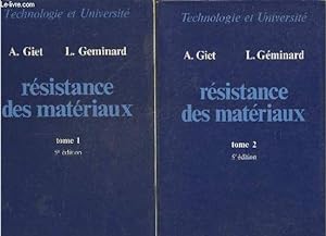 Imagen del vendedor de Rsistance des matriaux Tomes 1 et 2 (en deux volumes) a la venta por Le-Livre