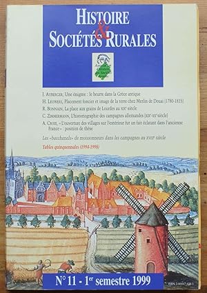 Bild des Verkufers fr Histoire & Socits Rurales - Numro 11 - 1er semestre 1999 zum Verkauf von Aberbroc