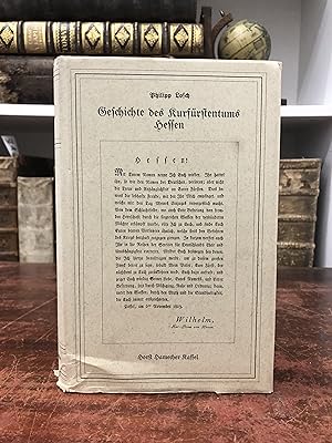 Seller image for Geschichte des Kurfrstentums Hessen 1803 bis 1866. for sale by Antiquariat Seibold