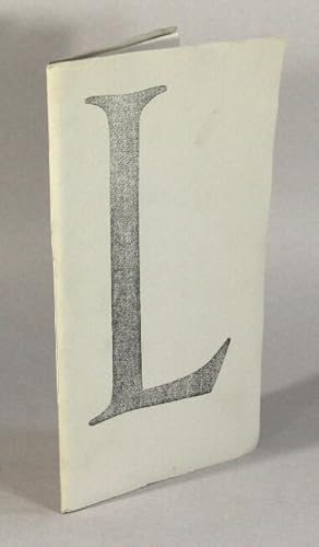 Image du vendeur pour L Magazine. Volume I, no. 1 mis en vente par Rulon-Miller Books (ABAA / ILAB)