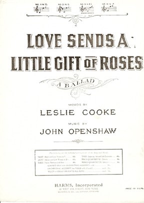 Bild des Verkufers fr Love Sends A Little Gift of Roses zum Verkauf von Moneyblows Books & Music