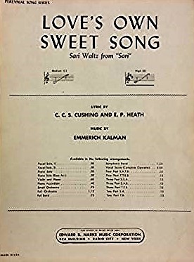 Seller image for Love's Own Sweet Song (Sari Waltz from "Sari") for sale by Moneyblows Books & Music