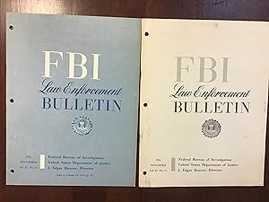 Image du vendeur pour FBI LAW ENFORCEMENT BULLETIN - 1956 - NOVEMBER AND DECEMBER mis en vente par Shadetree Rare Books