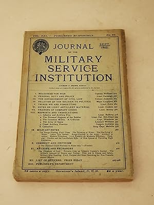 Immagine del venditore per Sept.1897 Journal of the Military Service Institution: Readiness for War - Enforcement of Civil Law - Relation of Soldier to Politics - Training of Company Cooks venduto da rareviewbooks