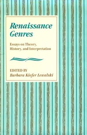 Immagine del venditore per Renaissance Genres: Essays on Theory, History and Interpretation (English Studies): 14 (Harvard English Studies) venduto da WeBuyBooks