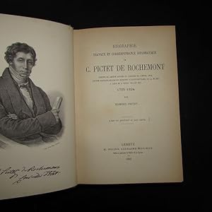 Seller image for Biographie travaux et correspondance diplomatique de C. Pictet de Rochemont for sale by Bookstore-Online