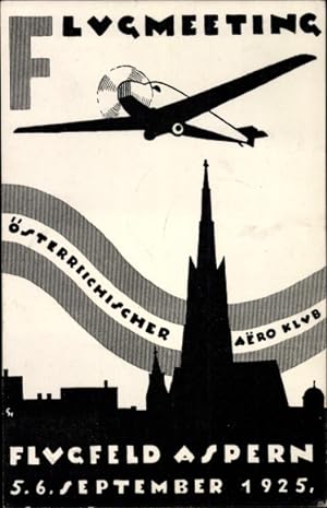 Ansichtskarte / Postkarte Wien 22. Donaustadt Österreich, Flugmeeting Flugfeld Aspern 1925, Öster...