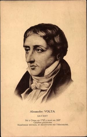 Ansichtskarte / Postkarte Alexandre Volta, Physiker, Portrait