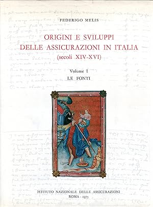 Bild des Verkufers fr Origini e sviluppi delle Assicurazioni in Italia (secoli XIV-XVI), vol 1 zum Verkauf von Bloody Bulga