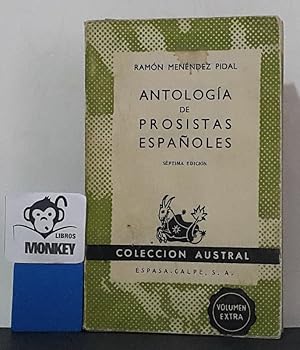 Immagine del venditore per Antologa de prosistas espaoles venduto da MONKEY LIBROS