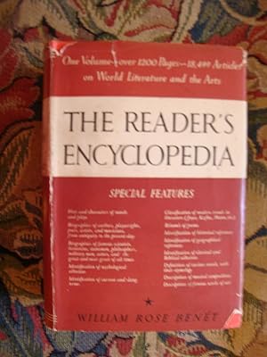 Bild des Verkufers fr The Reader's Encyclopedia: an Encyclopedia of World Literature and the Arts zum Verkauf von Anne Godfrey