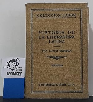 Seller image for Historia de la Literatura latina for sale by MONKEY LIBROS