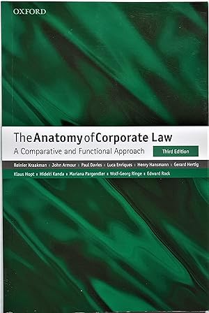 Immagine del venditore per The Anatomy of Corporate Law: A Comparative and Functional Approach venduto da PKRD