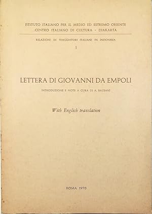 Lettera di Giovanni da Empoli Introduzione e note di A. Bausani - Letter of Giovanni da Empoli In...