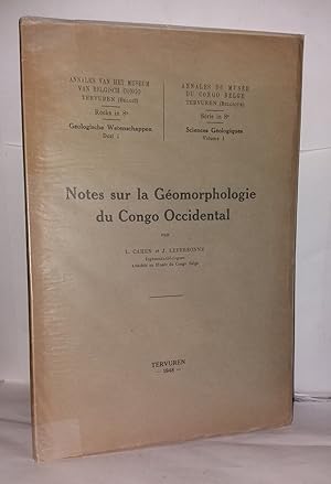 Seller image for Notes sur la gomorphologie du Congo occidental for sale by Librairie Albert-Etienne