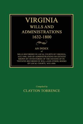 Seller image for Virginia Wills and Administrations, 1632-1800 (Paperback or Softback) for sale by BargainBookStores