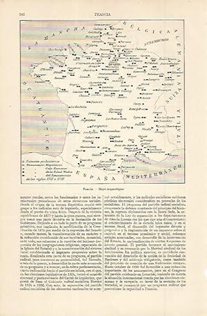 Imagen del vendedor de LAMINA ESPASA 11335: Mapa arqueologico de Francia a la venta por EL BOLETIN