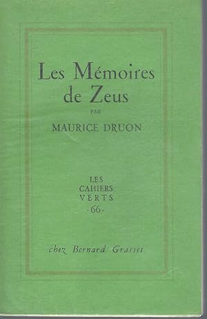 Les Mémoires De Zeus Les Cahiers Verts # 66