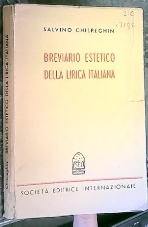 Imagen del vendedor de Breviario esttico della Lrica Italiana a la venta por Librera La Candela