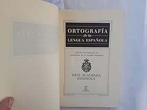 Imagen del vendedor de Ortografía de la Lengua Española. a la venta por Librería "Franz Kafka" México.