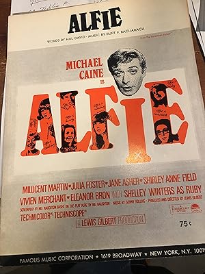 Alfie. Sheet Music. Illustrated.