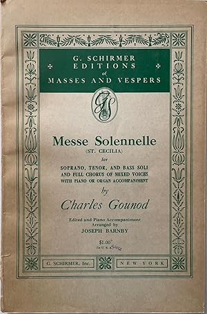 Seller image for Messe Solennelle (St. Cecilia) by Charles Gounod for sale by Reilly Books