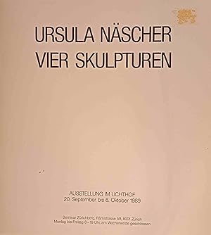 Bild des Verkufers fr Vier Skulpturen. Ausstellung im Lichthof 20. September bis 6. Oktober 1989. zum Verkauf von Logo Books Buch-Antiquariat