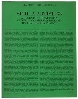 SICILIA: ARTISTI '73. Bolaffiarte - Pubblinchiesta N.16: