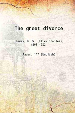 Seller image for The great divorce 1952 [Hardcover] for sale by Gyan Books Pvt. Ltd.
